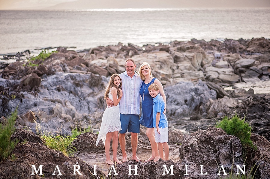 Kapalua Bay family photo session by Maui photographer Mariah Milan