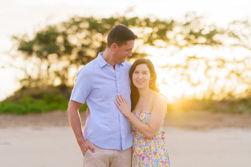 Sunrise engagement photography on Maui